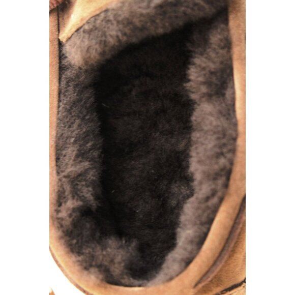 L.L. Bean Men\'s Brown Suede Slippers sz 10 Shearling Lined Wicked Good main image 6